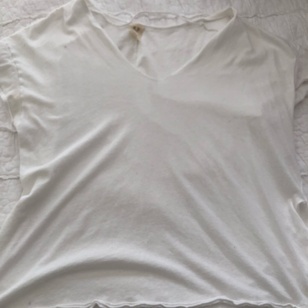 White free people oversized t shirt